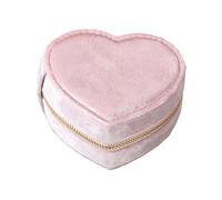 LIXSAZSE Coffret à bijoux de voyage portable en velours pour boucles d'oreilles, classeur à bijoux, pochette de rangement avec 3 crochets pour colliers, boîte multifonction pour fille