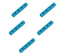 LIXSAZSE Collecteur d'air 4 voies 7 ports, bande en aluminium de qualité supérieure, répartiteur multivoies pour systèmes pneumatiques, installation facile, paquet de 5 , 4 positions avec 7