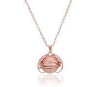 LIXSAZSE Collier avec image à l'intérieur multicouche mode tour de cou pliable ailes d'ange bijoux ouvrables fête des mères saint valentin, or rose/cuivre