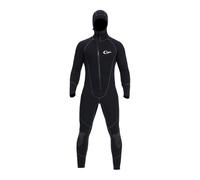 LIXSAZSE Combinaison néoprène 7 mm à Capuche, Confortable pour la plongée avec Tuba en Hiver, idéale pour Les activités Nautiques sous-Marines Hivernales telles Que Le, Noir, XL