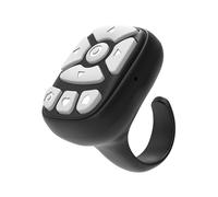LIXSAZSE Contrôleur de défilement vidéo Bluetooth pour téléphone Portable Photographie à Distance télécommande Dispositif de retournement Page Anneau à Distance, Noir