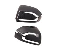 LIXSAZSE Couvercle de miroir de porte latérale en Fiber carbone/placage/couvercle bol porte, accessoires miroir latéral/garniture moulage bouchon réservoir Fu-el, Carbone, 2 pièces