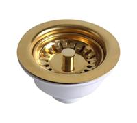 LIXSAZSE Crépine d'évier de cuisine anti-obstruction, empêche les bouchons, recueille efficacement les cheveux, déchets alimentaires et résidus de papier, en acier inoxydable.