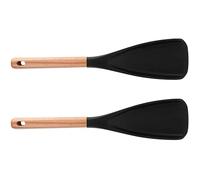 LIXSAZSE Cuillères en bois pour la cuisine, 2 pièces, cuillère multifonction pratique, casseroles, Gel de silice, spatule multifonction, cuillère