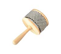 LIXSAZSE Cylindre en bois Cabasa, instrument de musique à main pour enfants, idéal pour l'école et la maison. Jouet musical, hochet, percussion, cadeau pour les enfants de, Diamètre 11.5 cm