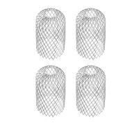 LIXSAZSE de gouttière en Aluminium de Taille réglable Couverture Filtre vidange 4 pièces pour Le matériel Durable Feuille sans Effort, Hauteur 16cm 8cm diamètre