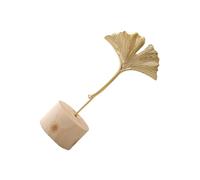 LIXSAZSE Décoration de Feuille de Gingko Faite à la Main avec Texture exquise, modélisation créative, Mode, métal léger et Luxueux, Fer et Bois sélectionnés, Deux