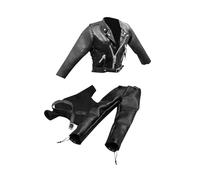 LIXSAZSE Déguisement de poupée Fait Main, Tenue décontractée Comprenant Une Veste Miniature élégante pour Figurines articulées, idéale pour compléter Une Collection de Figurines. 1 Veste en Cuir PU