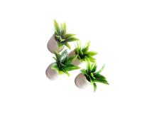 LIXSAZSE Dollhouse Miniatures Plantes et Arbres de Maison de poupée Plante Miniature conçue pour Les Maisons poupée et Les Jardins placés dans Un Pot Blanc Collection pour Maison Convient