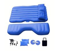 LIXSAZSE Dormez confortablement en voyage grâce à ce matelas gonflable pour voiture, conçu pour transformer chaque siège arrière en un havre de paix, bleu royal