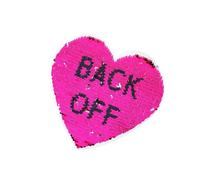 LIXSAZSE Écusson réversible à sequins en forme de cœur pêche - Écusson décoratif mignon et doux pour scrapbooking, création de cartes et cadeaux - Écusson brodé double face