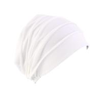 LIXSAZSE Élastique Pile Chapeau Bonnet Caps Saisonniers Chapeaux Thermique À La Mode Réglable en Plein Air Empilement Turban Head Wrap, Blanc