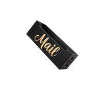 LIXSAZSE Élégante boîte Pour aux lettres en bois, organiseur de courrier à poser sur un bureau un comptoir, pour le courrier entrant et sortant. Porte-lettres en bois pour bureau comptoir.