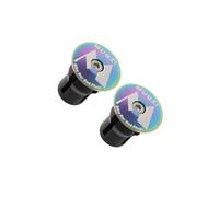 LIXSAZSE Embouts de guidon pour vélo, fixations robustes et durables en alliage d'aluminium. Installation facile par vissage, Marques M colorées, 3.2 x 2.6 cm