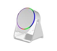 LIXSAZSE Enceinte inductive pour, Support de Haut-Parleur à capteur sans Fil avec Base rotative Stable, créant Une atmosphère Romantique, Blanc