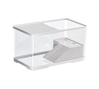 LIXSAZSE Enclos intérieur pour tortues, cage de démarrage avec zone d'escalade antidérapante et espaces de détente pour le bien-être des tortues. Aquarium pour et reptiles. Terrapin Lake. , Blanc , M