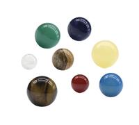 LIXSAZSE Ensemble de 8 sphères polies représentant Le système, fabriquées à la Main avec des Couleurs Vives. Idéal pour Les leçons de Sciences, Les Enseignants et astronomes. Cadeau