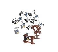 LIXSAZSE Ensemble de Figurines de Soldats pour Enfants, Jouets Miniatures, Cadeaux d'anniversaire, Invite au Jeu Curieux en Groupe en Classe, Figurines Chevaliers, Petits Soldats, Accessoires Jeu