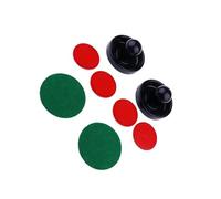 LIXSAZSE Ensemble de Gardiens et d'attaquants de Hockey sur air, Fond en Feutre Vert, Accessoires Table Hockey sur air, pièces Rechange, Ensembles Deux poussoirs et Quatre palets en Trois Tailles.