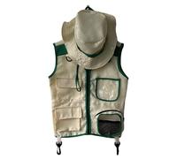LIXSAZSE Ensemble de Jeu de rôle d'explorateur Jardin pour Enfants, Comprenant Un Gilet pour Enfants, des Accessoires Camping et des déguisements pour Jouer à Faire Semblant. Ce Gilet Permet pour aux
