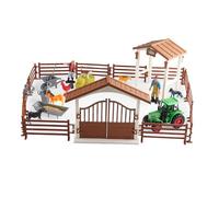 LIXSAZSE Ensemble de Jeu Écurie avec Figurines - Jouet de Ferme - Activités ludiques et inspirantes Tout en découvrant la Vie à la Ferme - Ensemble de Jeu, Modèle A