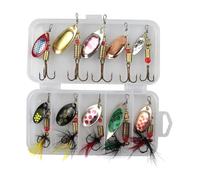 LIXSAZSE Ensemble de leurres de pêche Spinnerbait Assortis, en métal