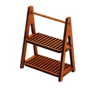 LIXSAZSE Ensembles de Table à Manger Miniatures en Fer, Parfaits pour agrémenter Les décors de Table à Sable, Les constructions et scènes Jardin Miniatures, , Marron foncé , 43 x 24 x 57 mm