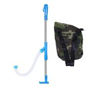 LIXSAZSE Épandeur fiable, distributeur à , pulvérisateur de jardin portatif, épandeur à diffusion durable, sac agricole prêt l'emploi, sac portable pour l'extérieur , Acier inoxydable , Tube de 90 cm