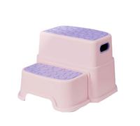LIXSAZSE Escabeau à Deux Niveaux Petit mais Robuste pour diverses Applications escabeaux en Plastique antidérapants pour Tout-Petits Petits escabeaux, Rose