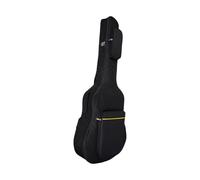 LIXSAZSE Étui de transport portable avec double poche zippée, housse imperméable pour guitare acoustique, bretelles rembourrées et réglables, housse légère pour basse, Noir, 107 x 41.5 cm