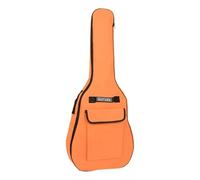 LIXSAZSE Étui pour guitare électrique avec rembourrage épais, bandoulière réglable et poches de rangement spacieuses pour un transport facile. Sac à rembourré à double, orange, 106 x 42 x 13 cm