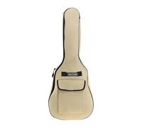LIXSAZSE Étui pour guitare électrique avec rembourrage épais, bandoulière réglable et poches de rangement spacieuses pour un transport facile. Sac à rembourré à double, beige, 106 x 42 x 13 cm