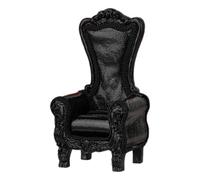 LIXSAZSE Fauteuil Miniature pour poupée, modèle 1/12, idéal pour Les aménagements et Les Designs architecturaux. Modèle de Fauteuil Miniature pour Maison , Noir , 8.5 x 16 cm