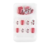 LIXSAZSE Faux Ongles Amovibles Simple à Appliquer Faux Ongle Couverture Complète Léger Presse Type Forte Viscosité Paster , dix-sept , F741