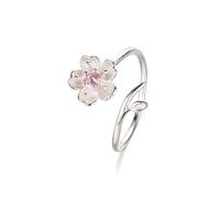 LIXSAZSE Femme Bague D'ouverture Argent Placage De Mode Fleur Anneaux Réglable Décorations Petite Amie Gilrs Lady Bijoux Rencontres