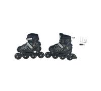 LIXSAZSE Femmes réglables Patins à Roues alignées Haute élasticité résistant à l'usure Patins à roulettes Antichoc Chaussures de Patinage Filles débutants, Noir/M