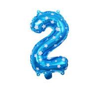 LIXSAZSE Feuille Durable pour ballon en aluminium numéroté avec numéro Unique, ballon en aluminium pour décoration de mariage, large gamme d'utilisations, 2 bleu,2, 16 pouces