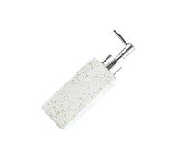 LIXSAZSE Flacon distributeur de lotion liquide de avec pompe, motif à pois blanc imprimé, idéal pour la cuisine et la salle bain, Blanc imprimé à pois, 5.7 x 5.7 x 19.6 cm