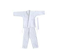 LIXSAZSE Gi de judo, kimono de jiu-jitsu, uniforme karaté, tenue d'entraînement exceptionnelle en coton léger et respirant pour les arts martiaux, Blanc, 165 cm