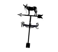 LIXSAZSE Girouette âne noir, décoration extérieure pour pelouse, installation facile et créative, indicateur de direction du vent, cadeau en métal, girouette en fer.