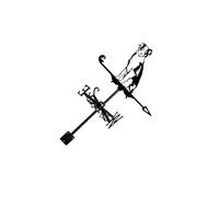 LIXSAZSE Girouette décorative en métal représentant un chiot noir, facile à installer, idéale pour décorer vos espaces extérieurs : jardin cour.