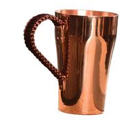 LIXSAZSE Grande tasse en cuivre de style vintage, tasse doseuse en cuivre de qualité supérieure avec anse élégante, accessoire pour le café à domicile, Modèle A