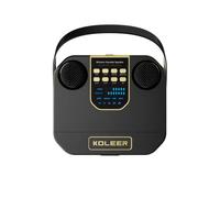 LIXSAZSE Haut-Parleur Bluetooth Boombox avec Adoption de la dernière Puce Bluetooth V3 pour Plus d'économie d'énergie Accompagnement Subwoofer ABS, Noir