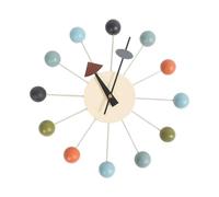 LIXSAZSE Horloge Murale Boule en Bois décorative créative du Milieu du siècle Moderne Starburst pour Une décoration intérieure élégante Starburst Ball Wall, Boule colorée, Diamètre 32cm