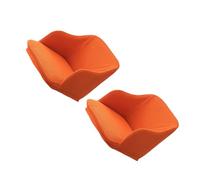 LIXSAZSE Housse de fauteuil entièrement élastique pour une totale, Installation, housse de chaise incurvée et extensible, orange
