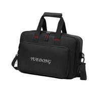 LIXSAZSE Housse épaisse et légère pour pédalier d'effets de guitare, avec outils et accessoires de rangement multifonctionnels. Sacoche rangement pour pédalier d'effets, Noir, 36.5 x 33 x 10 cm