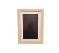 LIXSAZSE Image en bois enfants Art cadre décoratif solide couleur enduit rectangulaire remplacement maison Salon galerie oeuvre cadres, Couleur naturelle, 20.8x29.7cm