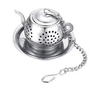 LIXSAZSE Infuseur à thé avec panier à infusion Pour assurant une infusion optimale du thé en vrac, doté d'un crochet pratique et d'une passoire mailles fines.