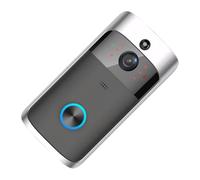 LIXSAZSE Interphone de Porte Sonnette Vidéo 720P 166° Angle Connexion WiFi Détection PIR Sonnette sans Fil Caméra, Noir