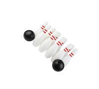 LIXSAZSE Jeu de Bowling Familial avec Ensemble de Bowling pour Enfants, léger et Amusant, Comprenant quilles et Boules. Un Jeu de Sport interactif et ludique, Blanc Noir, 25 cm
